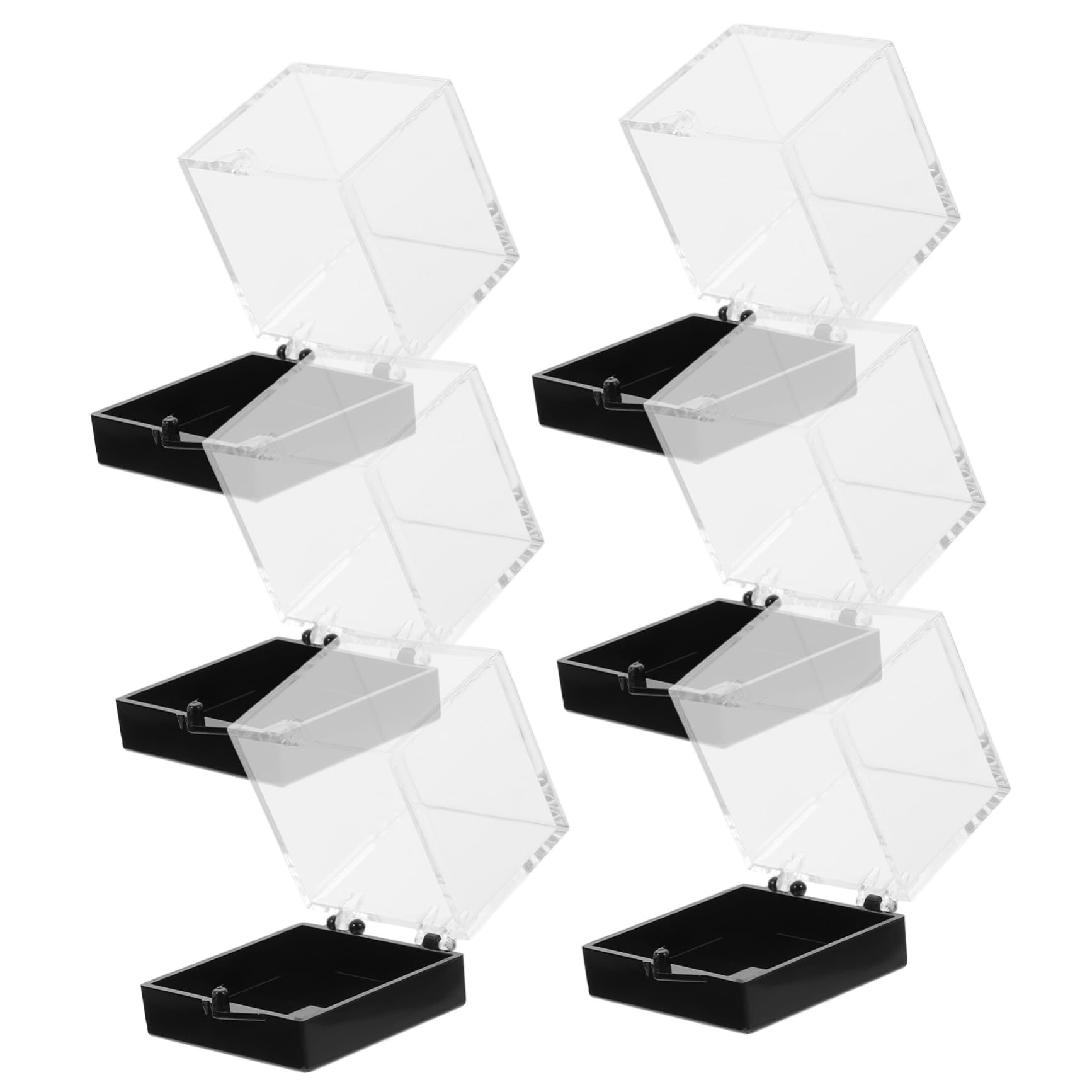 balacoo Display Box for Collectibles Geology Sample Display Cases Plastic Specimen Box for Minerals and Crystals