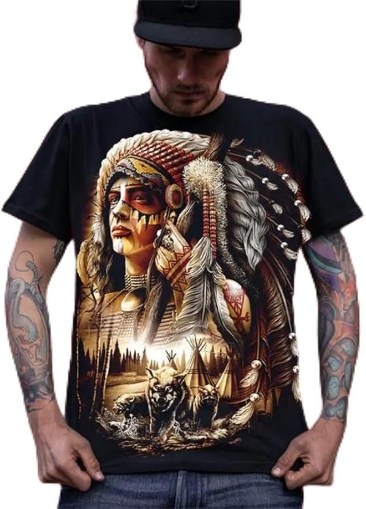 Men/Women Fashion 3D Printing T Shirt Street Casual T-Shirt Indian Ethnic Style