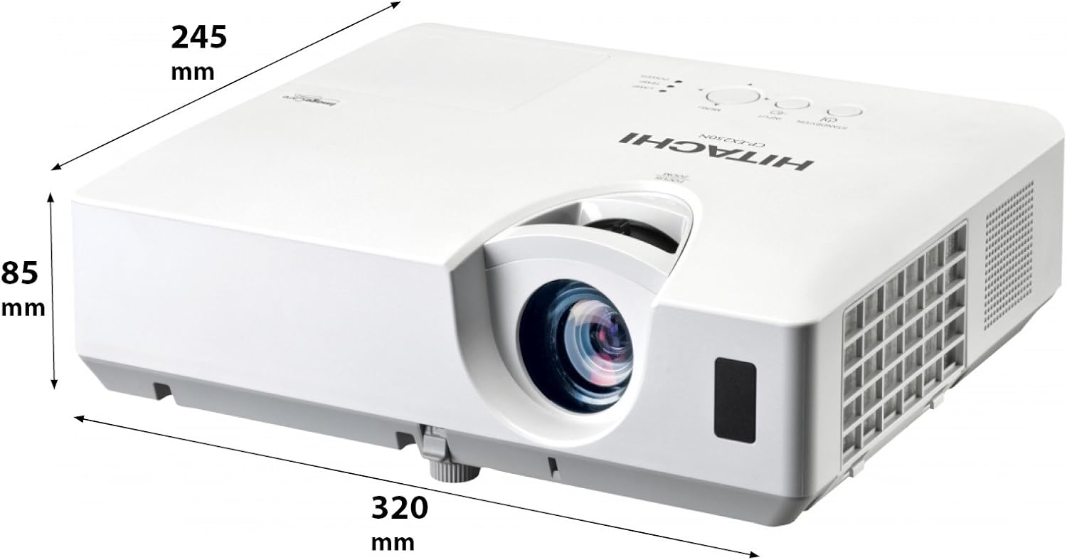 Hitachi CP-EX251N Projector with Dimensions