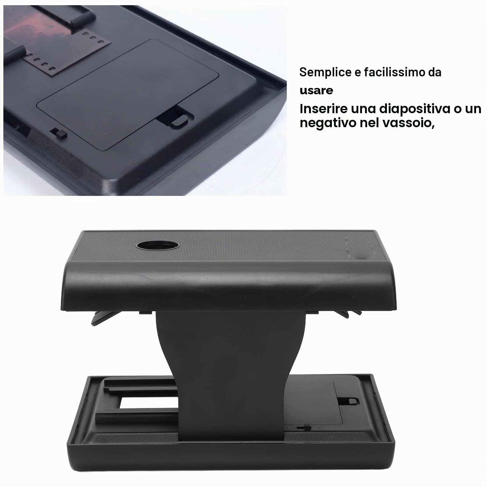 Scanner Diapositive e Negativi, Scanner Portatile Pieghevole per Pellicole da 35mm, Converti Negativi e Diapositive in Foto con Illuminazione a LED, per Smartphone