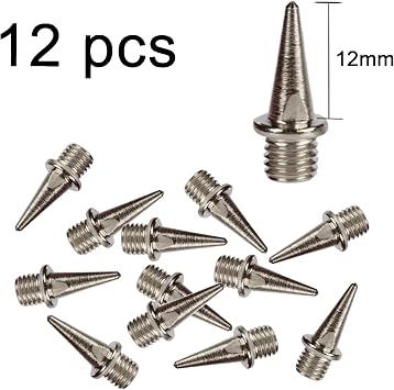 Spikes 12pcs for High Performance Starting Block Replacement Premium Track and Field Accessories for Sprinter Pedals Professional Cleats for Speed and Agility