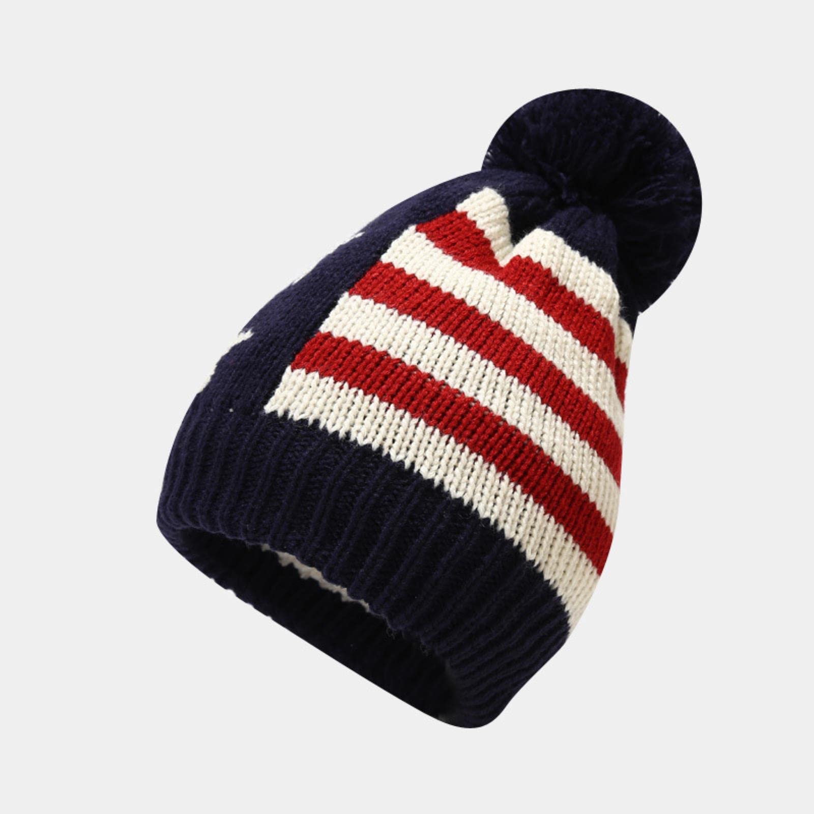 UKKO Beanie Kinderwinterwärmer Hut, Schal, Handschuhe, Dreiteiliger Anzug, Jungen Und Mädchen, Outdoor-Wärme, Peasy-Schal-Star Style,3-8 Y