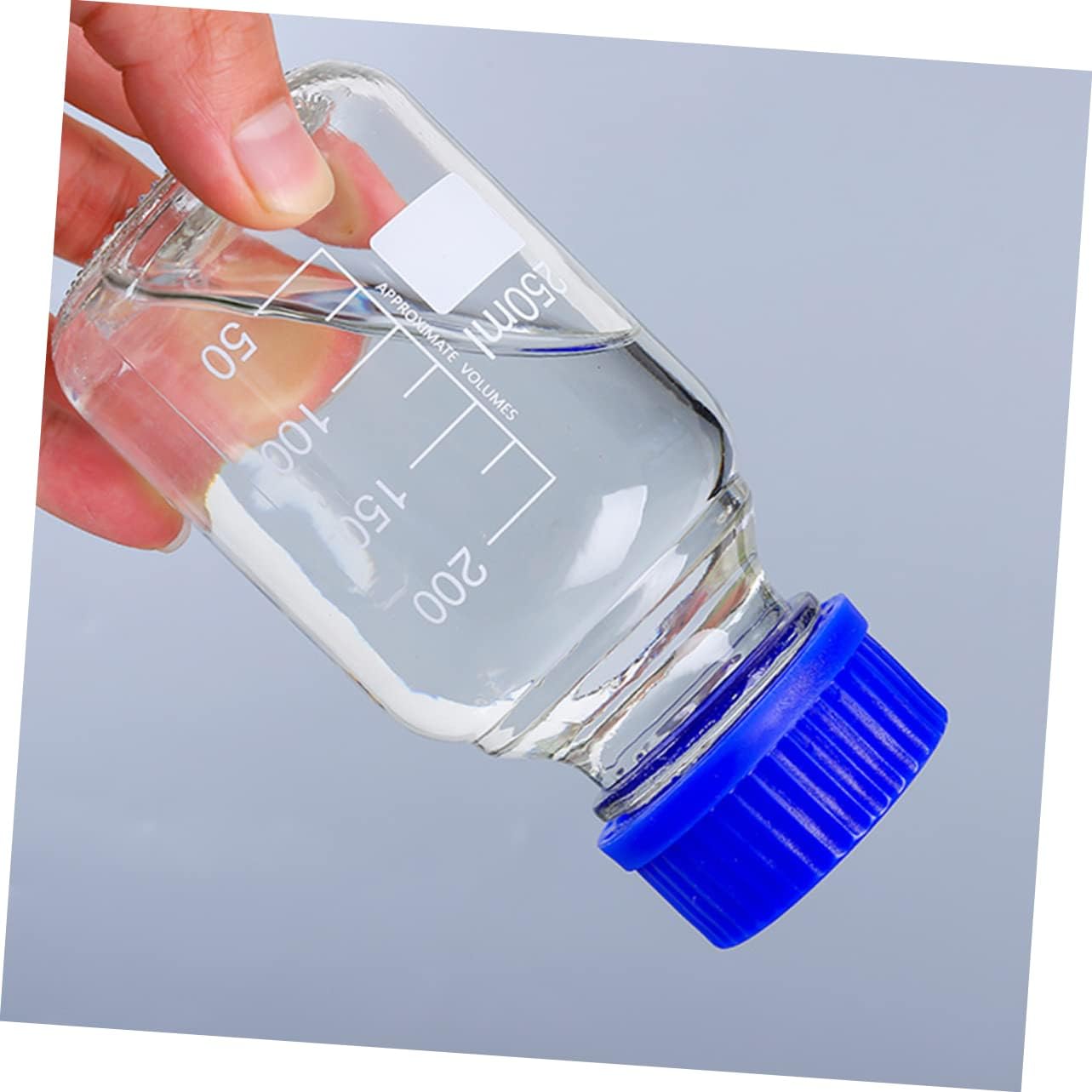 KICHOUSE 4pcs Practical Glass Vials Sealing Lids Shot Bottles for Laboratory Containers Glass Lids Blue