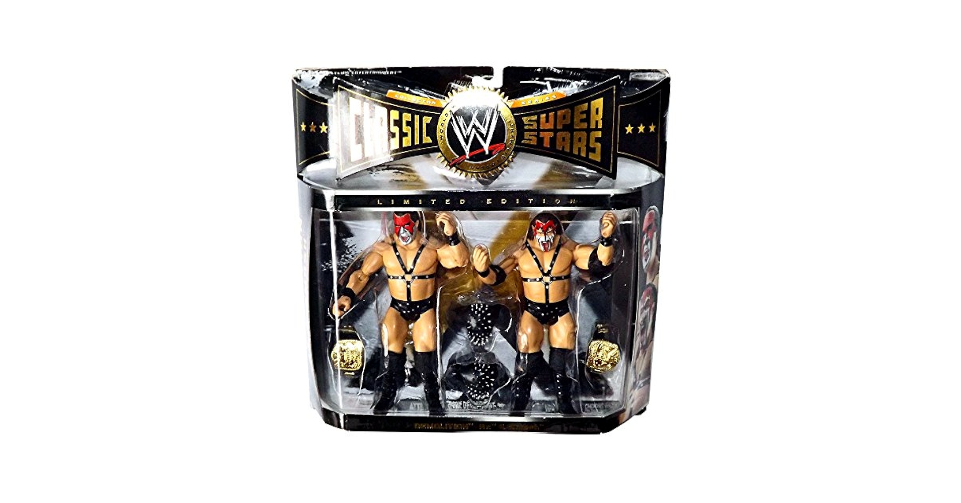 開封品！WWE（WWF）デモリッション　スマッシュ&アックス 2体セット！ Demolition Ax & Smash WWE/WWF Jakks Classic Signed Triple