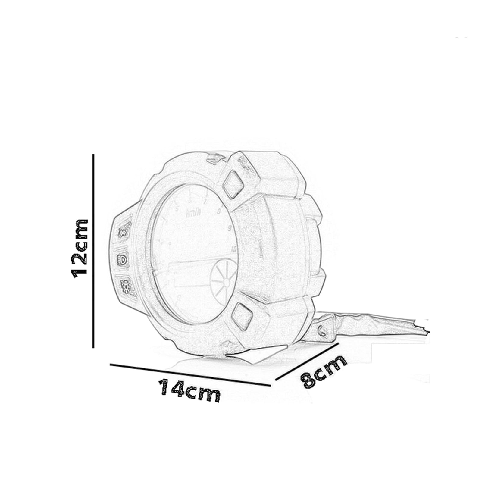 Moto 10000RMP LCD digitale retroilluminato tachimetro tachimetro controllo tachimetro contachilometri, for, Zuma BMK X125 YW125 BWS Misuratore per motociclette