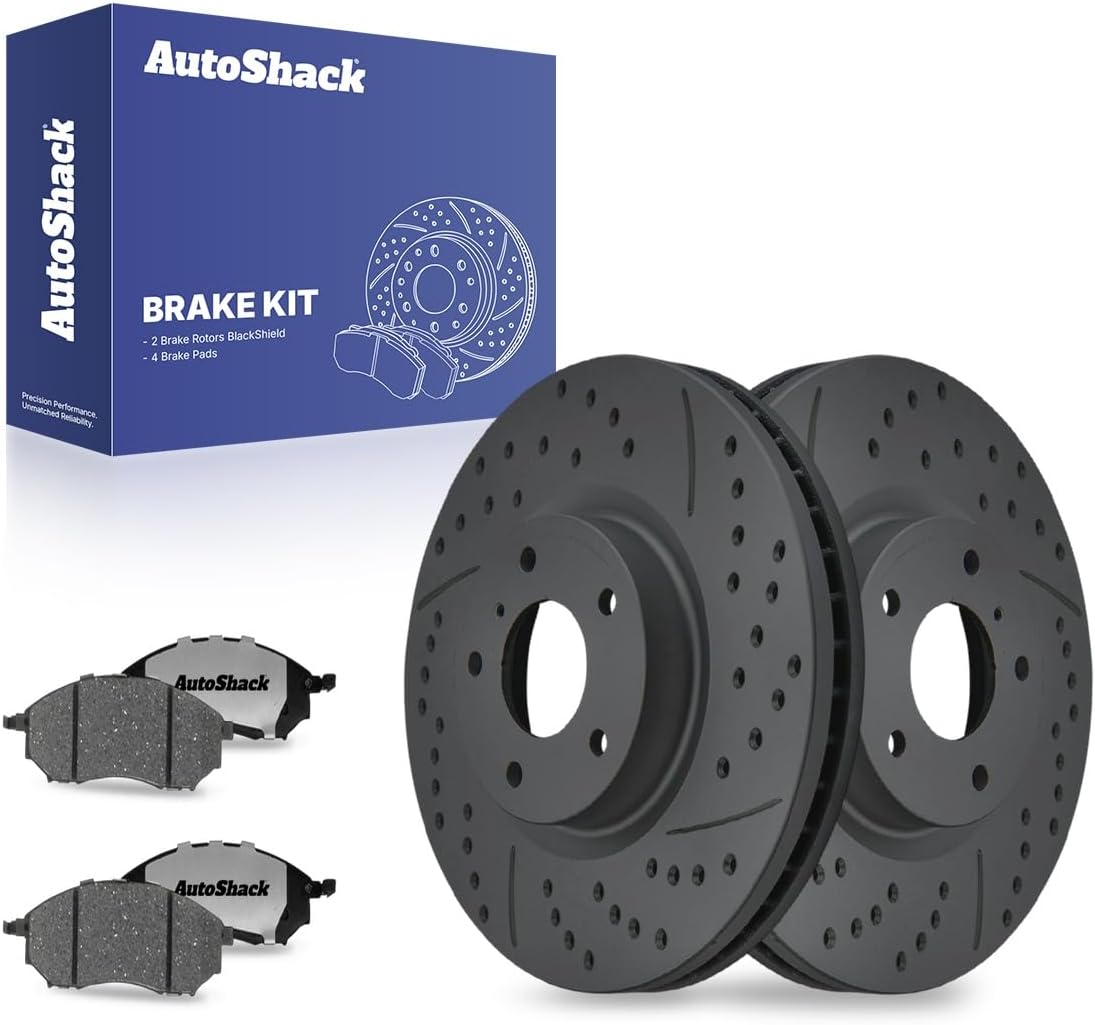 AutoShack Front Vented Brake Rotors + Ceramic Pads 6-PC Brake Kit Replacement for 2009-2013 INFINITI G37 2011-2014 Nissan Murano 2005-2008 INFINITI G35 2009-2020 Nissan 370Z 12.58" (319.6 mm)