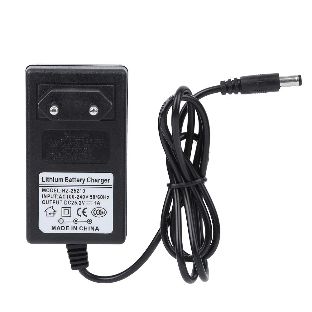 Adapter ładowarki do Masażu, Przenośny Plastikowy Adapter do Pistoletu do Masażu 100-240 V Adapter ładowarki do Masażu Profesjonalny Sprzęt do Masażu Wyposażenie(Norma europejska 25,2 V)