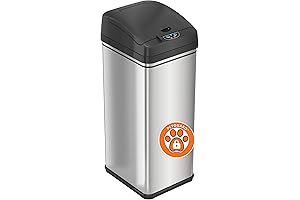 iTouchless 13 Gallon Sensor Cat Proof Trash Can