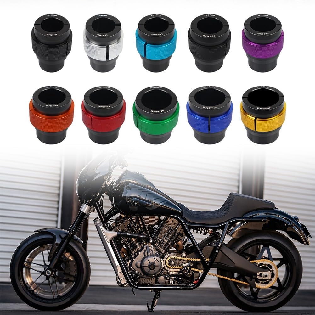 Outil d'installation de joint de fourche réglable non déformable pour motos convient pour une utilisation fréquente dans des environnements exigeants (bleu 47-48 mm)