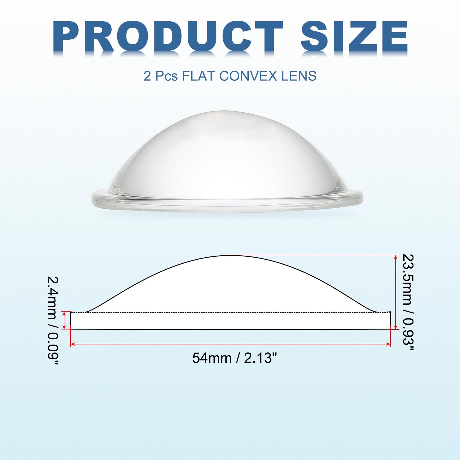PATIKIL Diameter 54mm Flat Convex Lens - Image 2