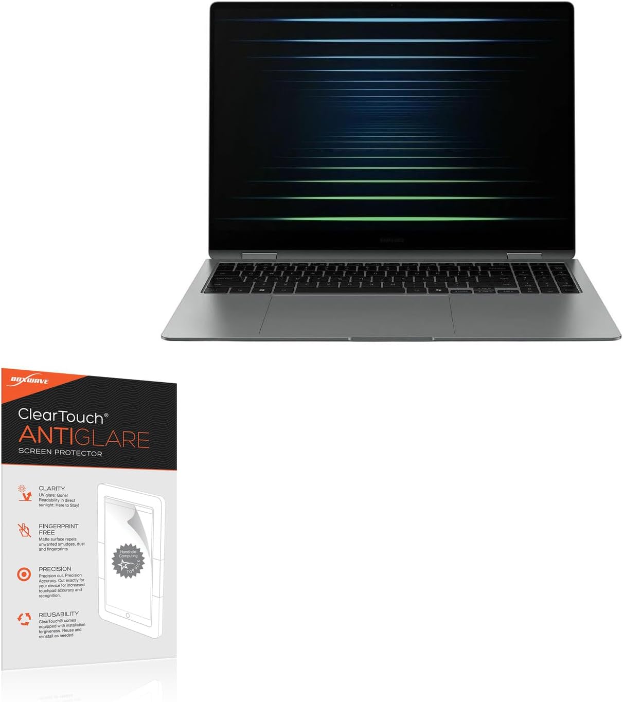 BoxWave Screen Protector Compatible With Samsung Galaxy Book5 Pro 360 - ClearTouch Anti-Glare (2-Pack), Anti-Fingerprint Matte Film Skin