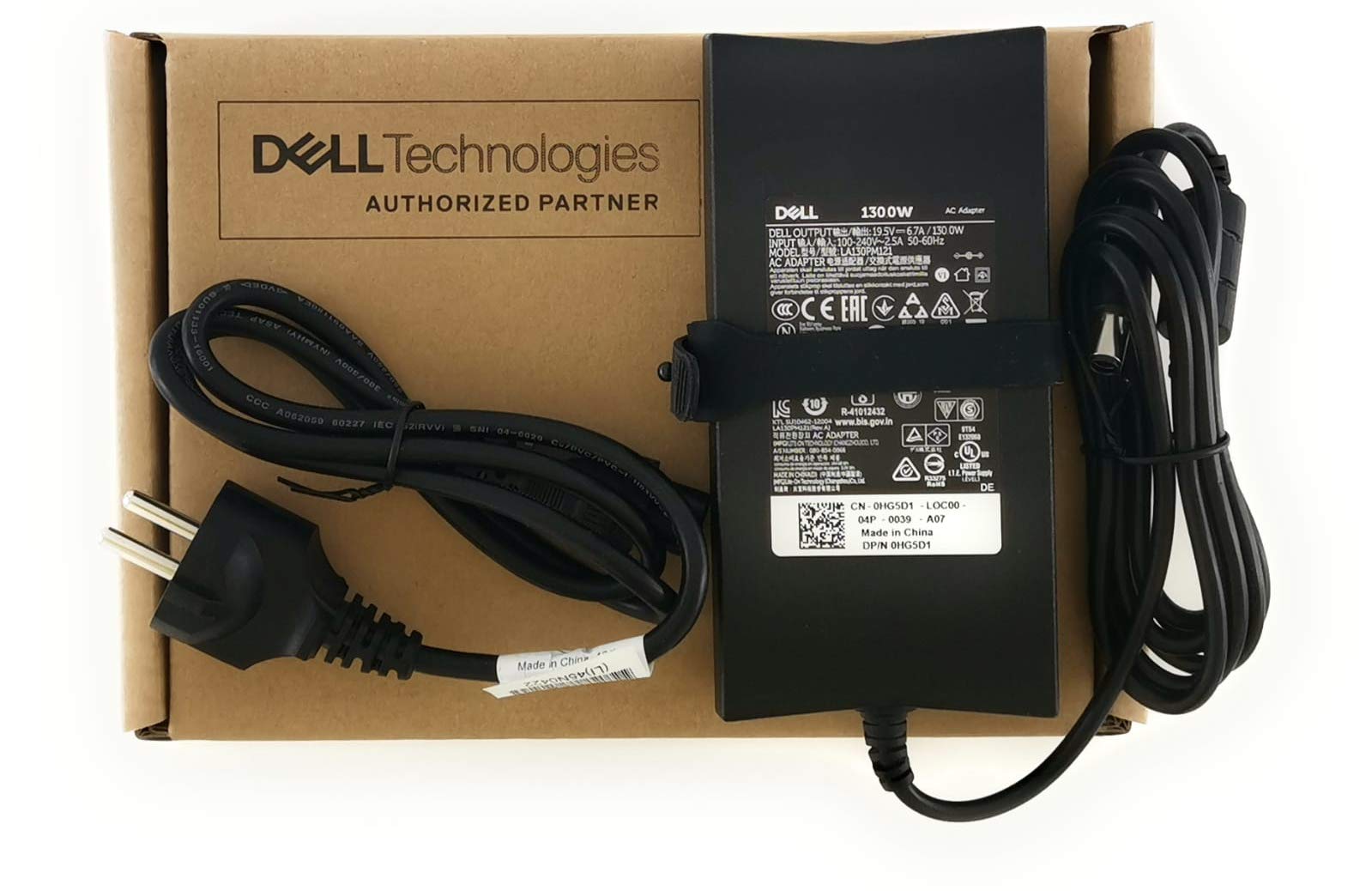 Dell AC Adapter, 130W, 3-Pin, PA-13,PA-4E,DA130PE1-00,X9366,JU012