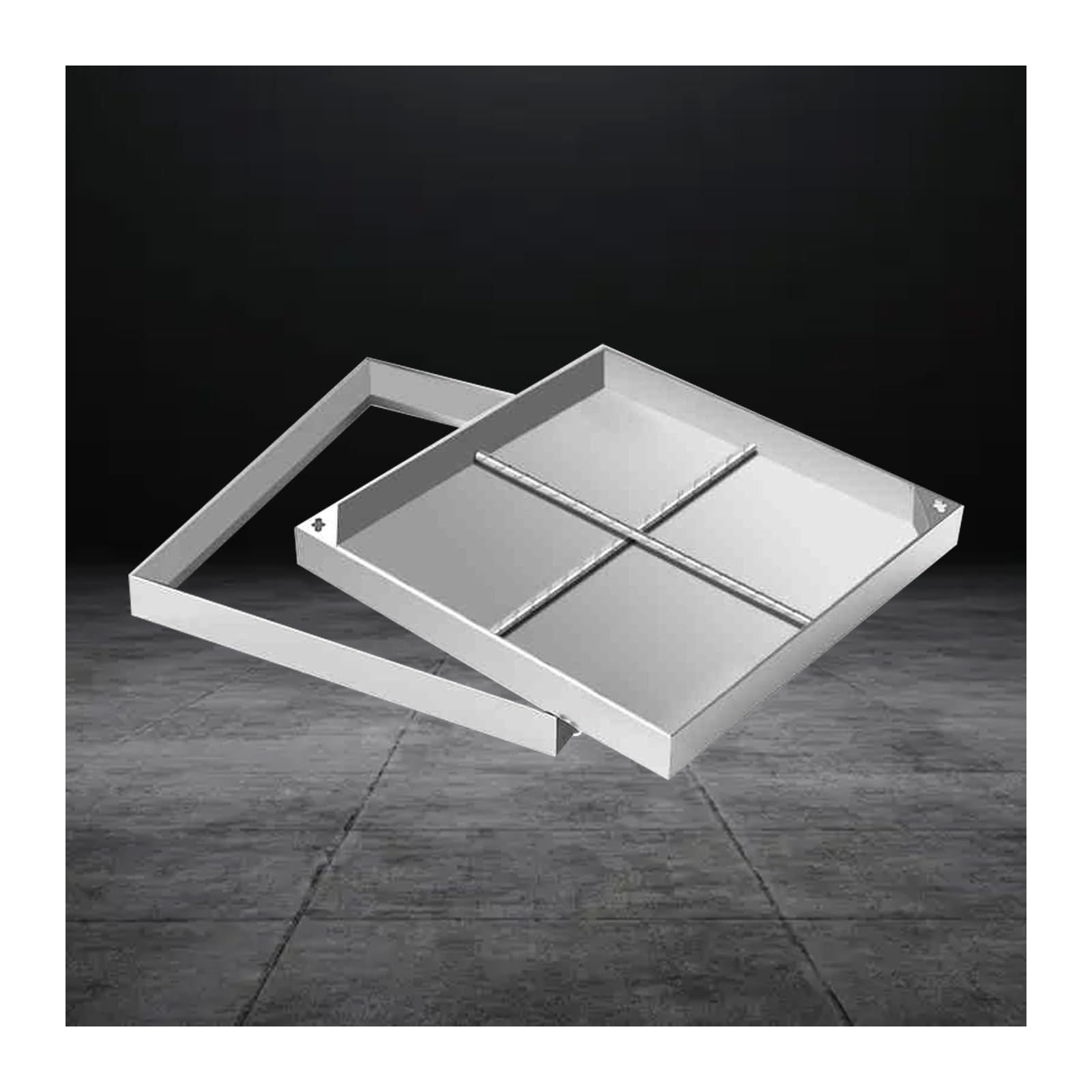 Couvercle de vidange extérieur anti-corrosion 60x60 en acier inoxydable