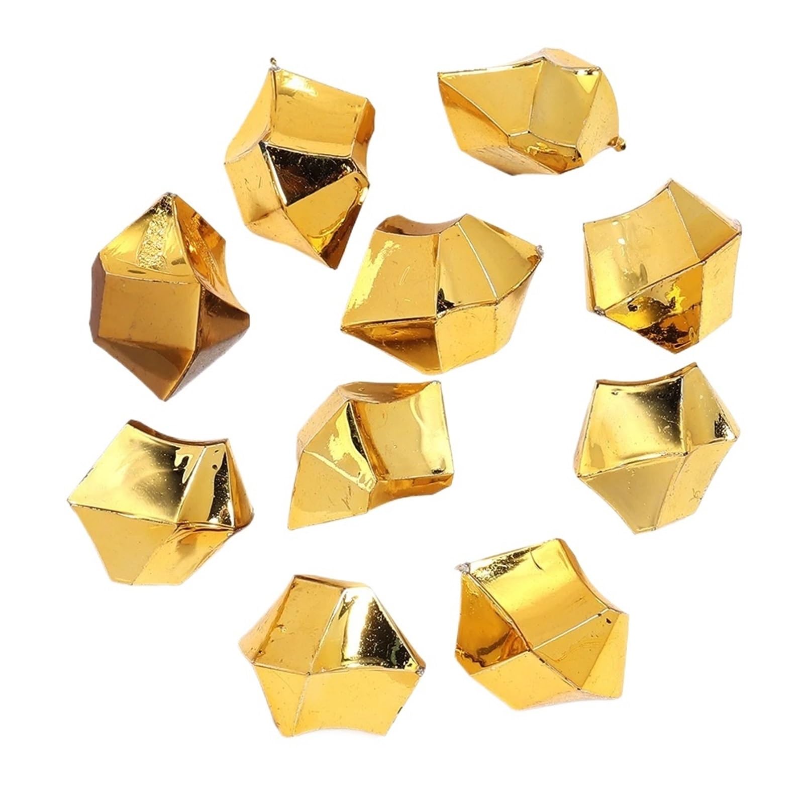 ITRHJTGP Fake Ice Rocks Fake Crushed Ice Stones Party Wedding Decor Vase Acrylic Filler Decoration Home Crafts for Vases Fillers(Gold)