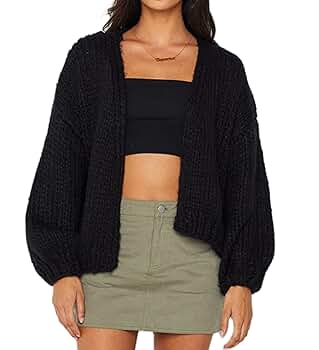 O Project カーディガン chunky knitted cardigan easy-knitting-pattern-chunky-
