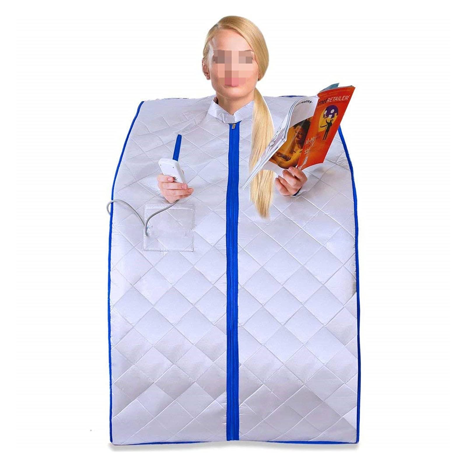 Manta de sauna Manta de sauna de infrarrojos Sauna adelgaza for la terapia de pérdida de peso de sauna Sala de cabina de sauna personal con silla plegable para la desintoxicación