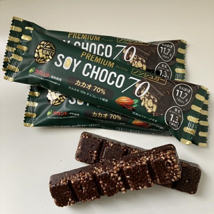 Amazon.co.jp: HEALTY PROTEIN+&LOW CARB SOY CHOCO 12本セット
