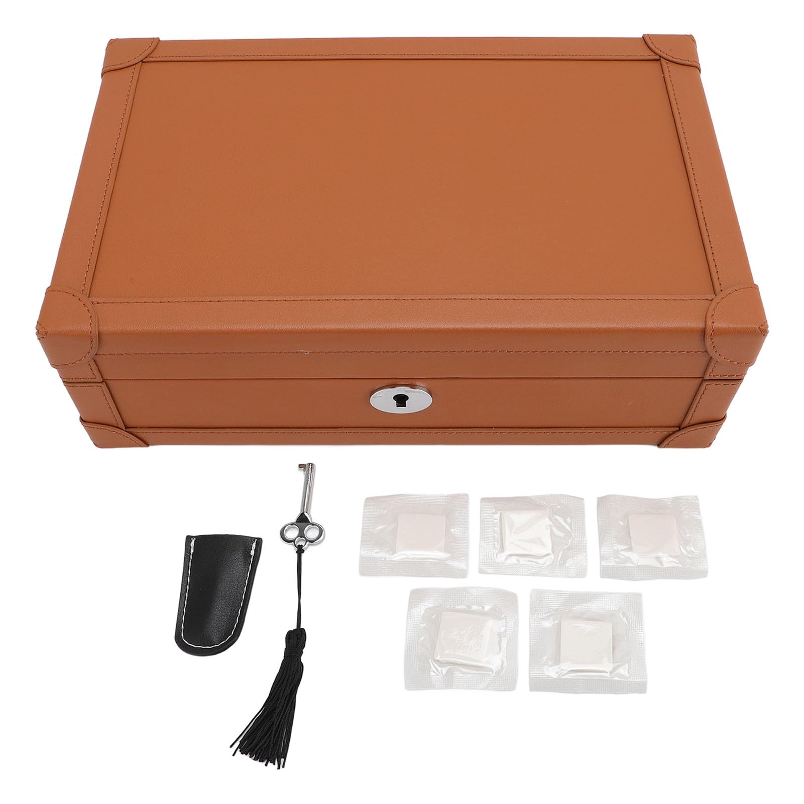 Qcwwy Vetrine per Orologi, Armadietti, Custodie per Organizzatori di Viaggi e Accessori (BROWN)