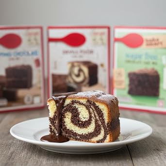Chocolate Swirl Cake Mix 2X425g - Easy Marble Cake Baking Mix for a Moist Chocolate & Vanilla Sponge - No Artificial Flavours or Colours