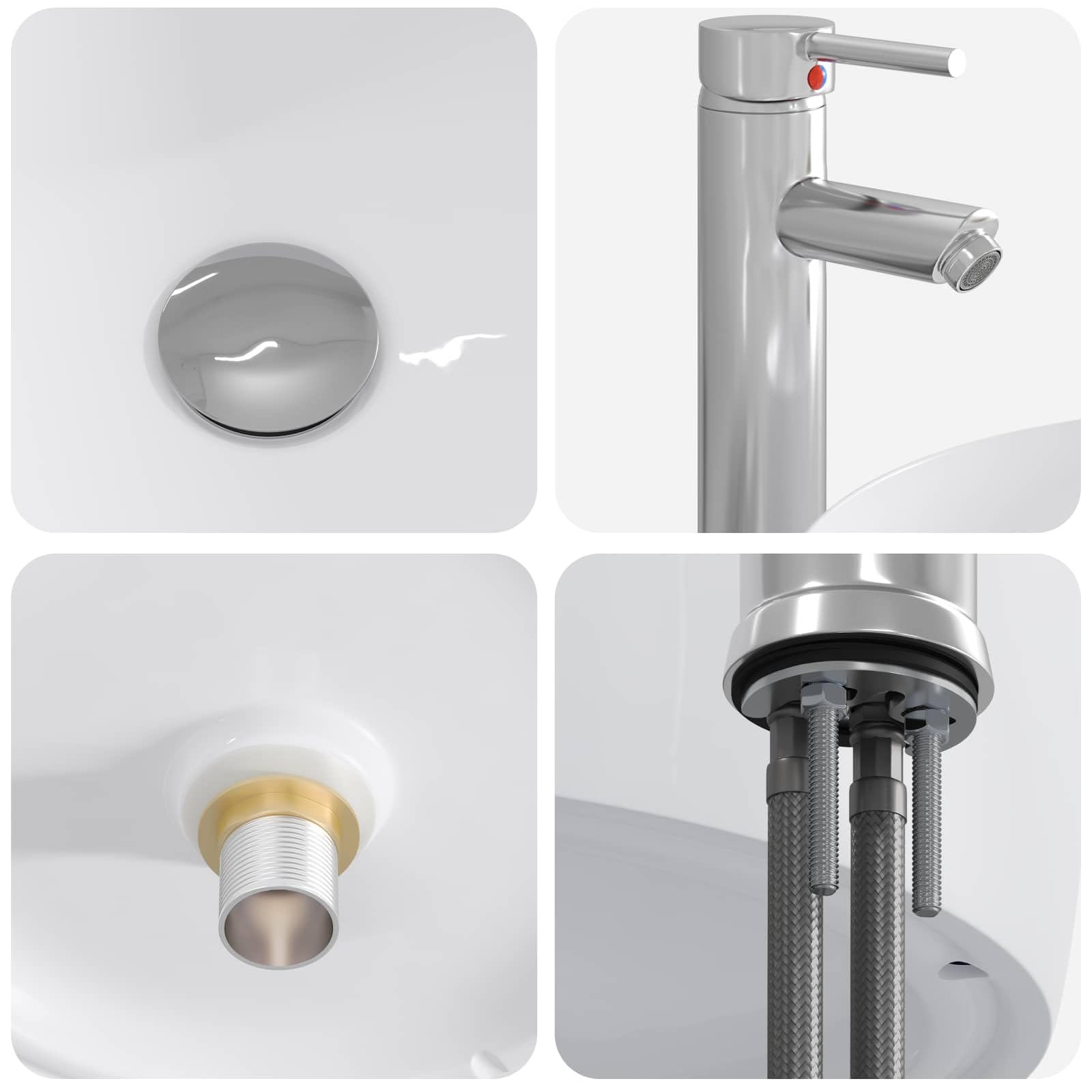 Lavabo montado en la pared con armario bajo madera envejecida, 49,5 x 44,5 x 65,5 cm, armario de baño colgante con 2 cajones para baño pequeño y aseo de invitados