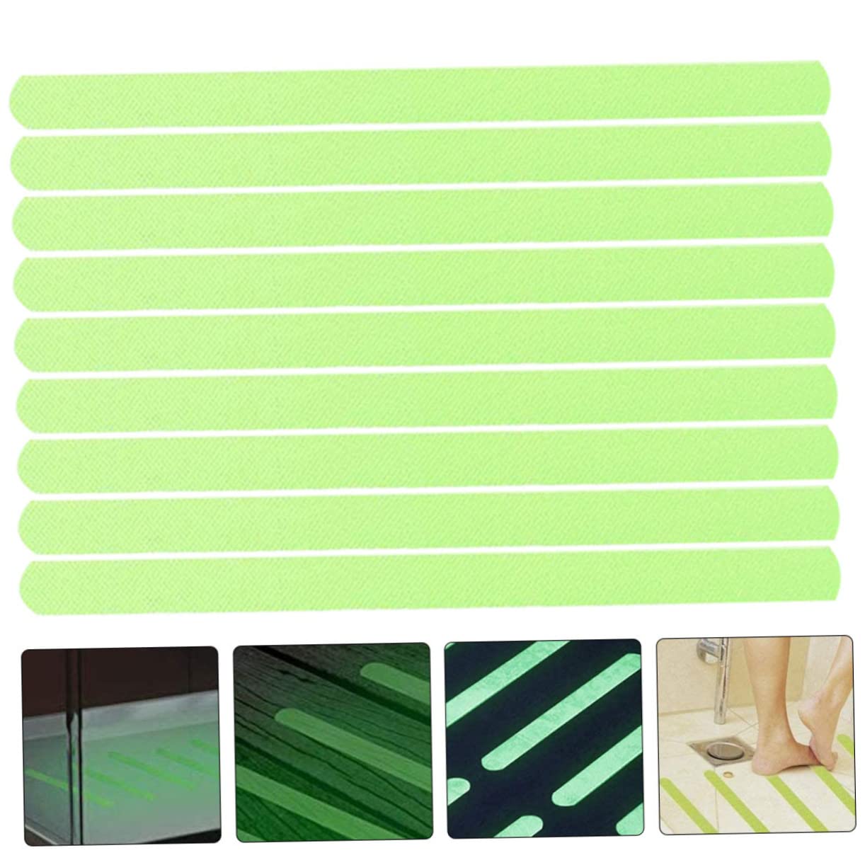 GLEAVI 240piezas Cinta Antideslizante Luminosa De Seguridad Peva De Tiras Para Escaleras y Baños Para Superficies Resbaladizas Interiores y Exteriores