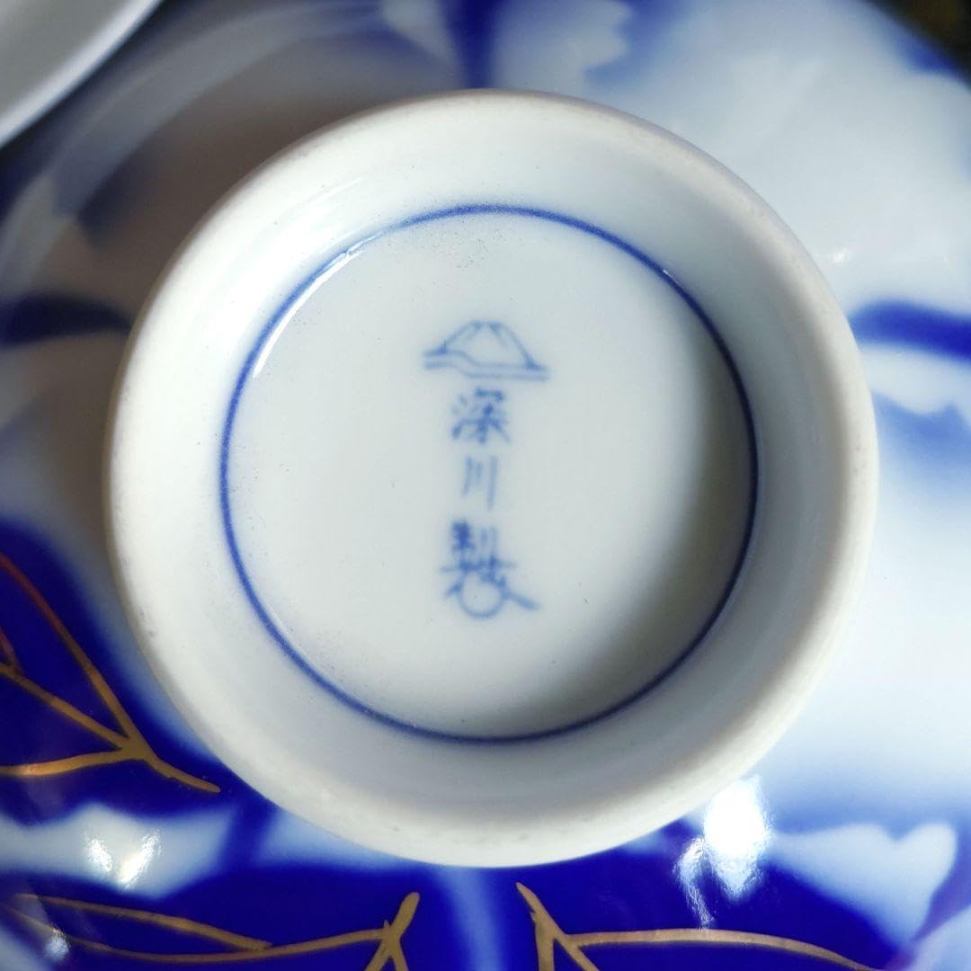 Amazon.co.jp: 深川製磁 牡丹金ミル酒器揃木箱入 睦揃ご飯茶碗 夫婦