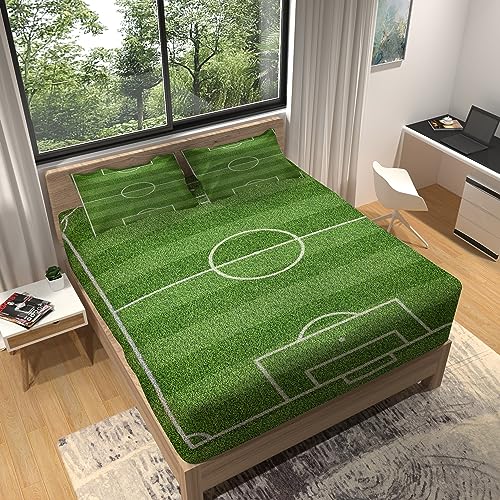 VENESS Campo da Calcio Verde Lenzuolo con Angoli