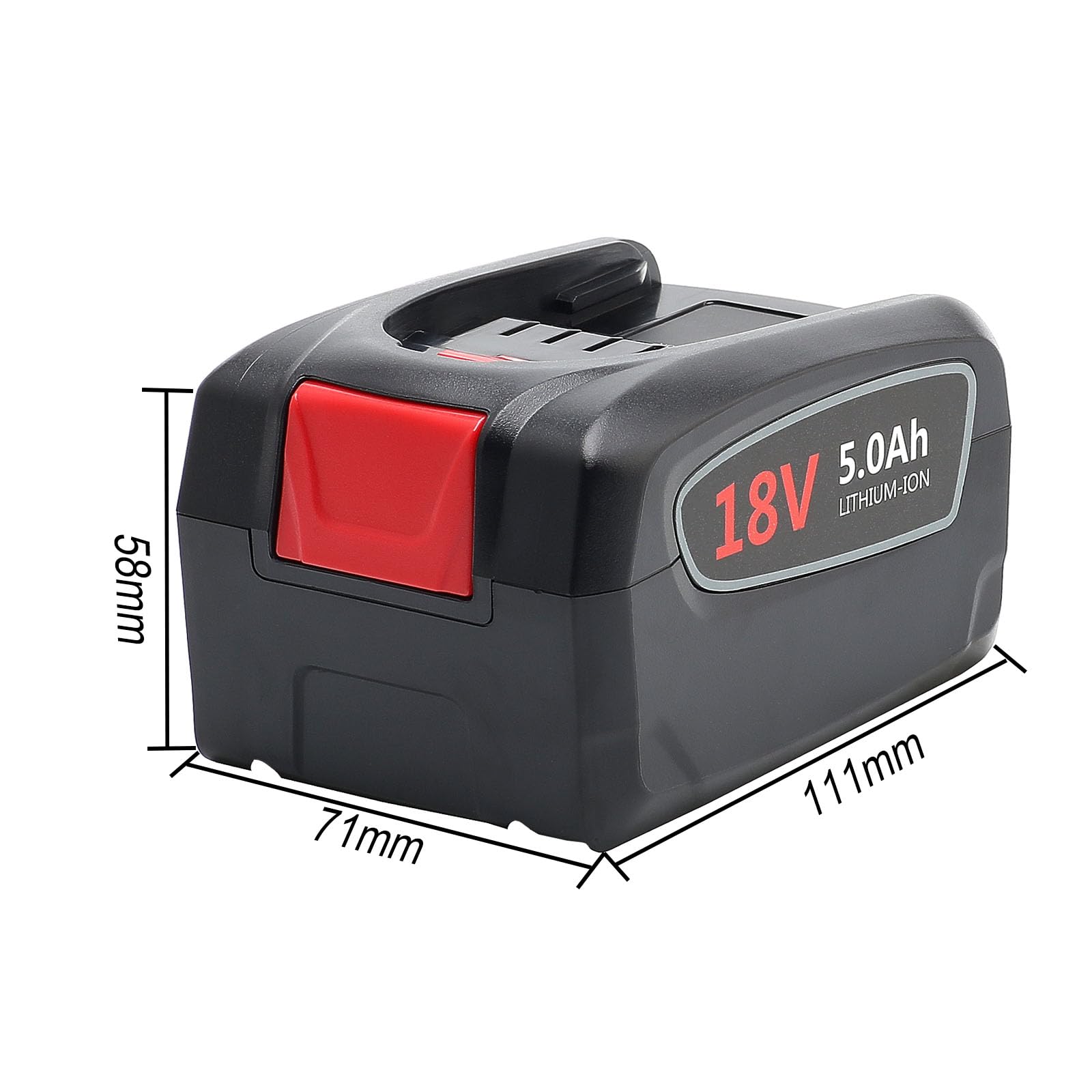 Batteria di Ricambio 18V 5.0Ah per Bosch PBA PSB PSR, per utensili Green 18V Casa & Giardino & 18V System AL1880CV AL1810CV AL18815CV AL1830CV (Non per la serie Bosch Unlimited)