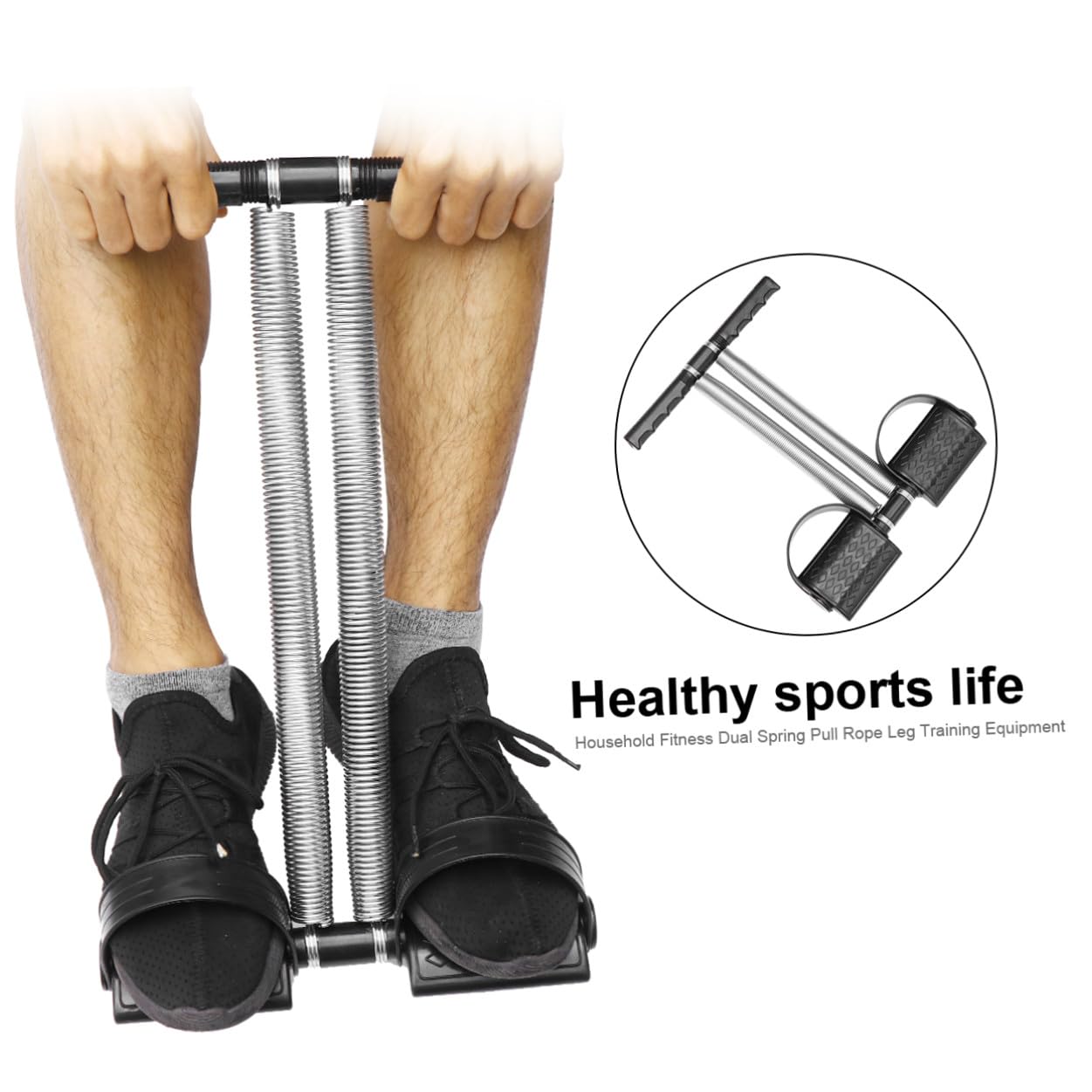 Toyvian Pedal Fitness Leg Puller con Doppi Attrezzo Portatile per Allenamento Casa per e Donne