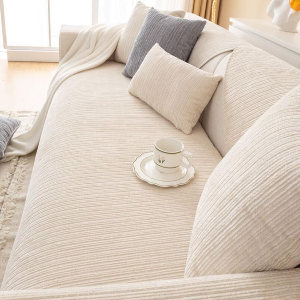 NUODWELL Chenille Sofa Slipcovers 1/2/3/4 Seater, Non Slip Sofa Cover for All-Seasons with Non-Slip Silicone Particles - Image 3
