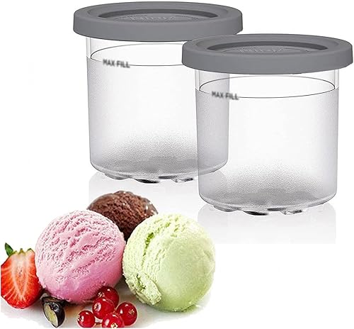VRINO 246PCS Creami Pints and Lids, for Ninja Creami Pint, Creami Containers Dishwasher Safe,Leak Proof for NC301 NC300 NC299AM Series Ice Cream