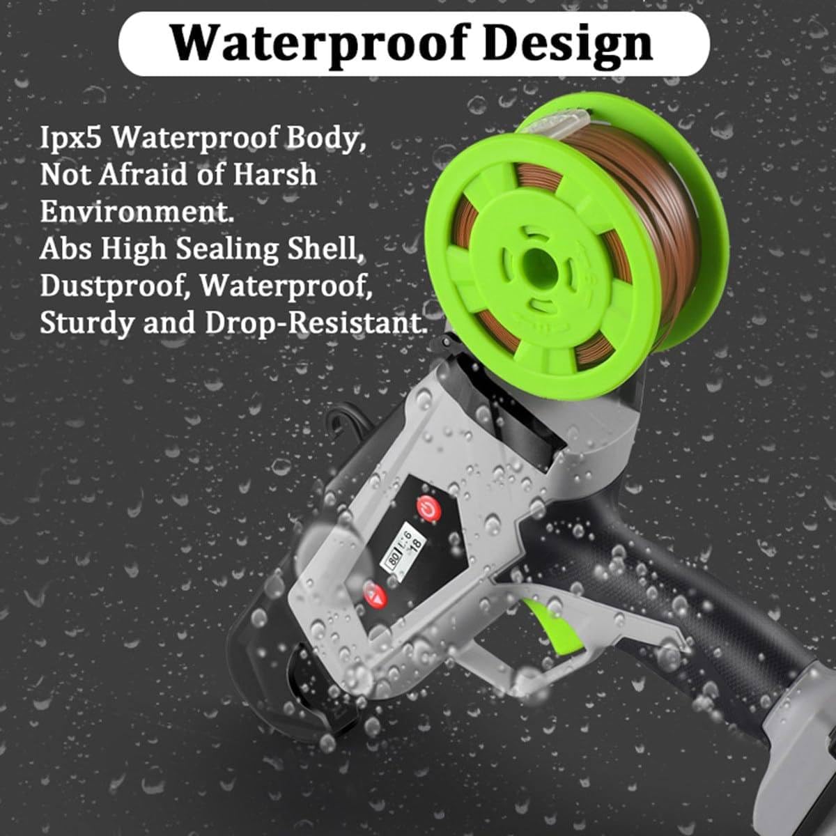 Herramienta automática para atar plantas con correas ajustables y pantalla digital para soporte de vid en jardines, ideal para uvas, pepinos, tomates y pimientos