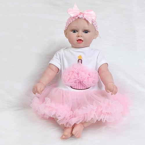 RADQZOZ Muñecas de bebé Reborn realistas de 17 pulgadas, muñecas de bebé Reborn realistas con cuerpo de tela, muñeca de bebé recién nacido,