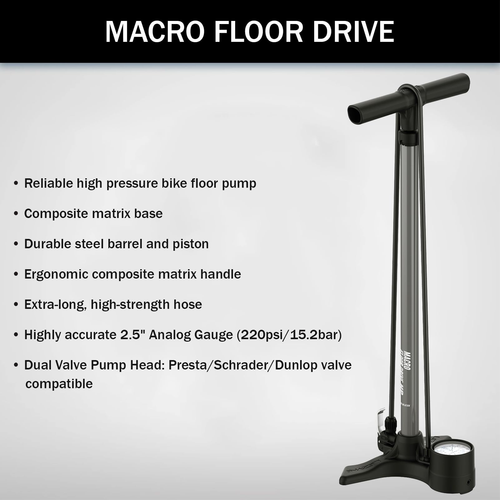 Lezyne - Pompa Mini Cnc Micro Floor Drive Hvg Colore Nero - ePRICE