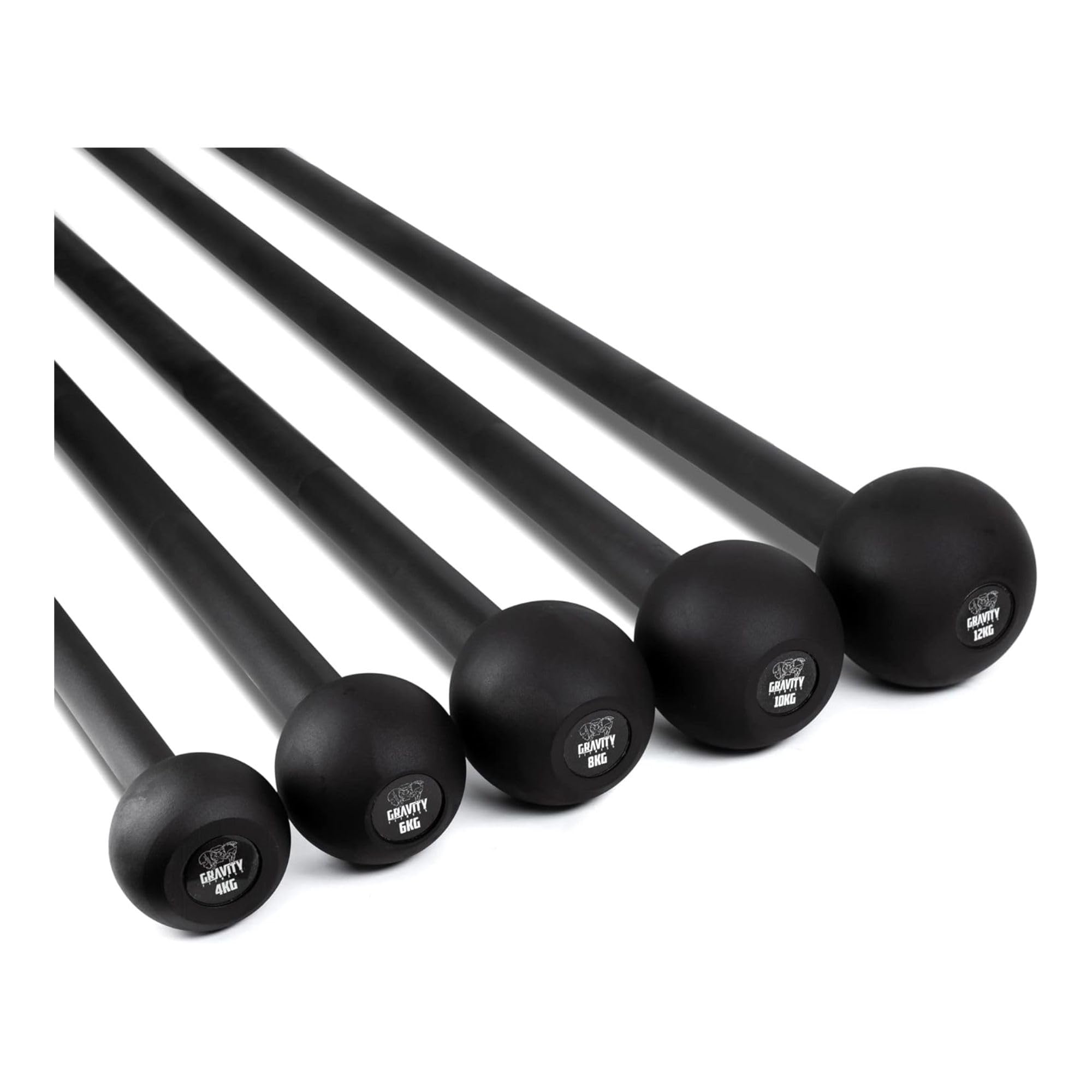 Gravity Fitness Maczuga Treningowa ze Stali Stopowej – Macebell do Treningu Siłowego, Mobilności i Chwytu – Do Ćwiczeń w Domu i na Siłowni – 4kg–12kg – Dla Entuzjastów Kalisteniki