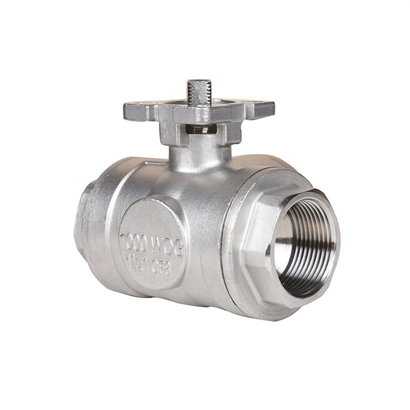 DN8-25 Pneumatischer Dreiwege-Hochplattform-Kugelhahn Edelstahl-Dreiwegeventil Pneumatischer Ventilkörper mit Innengewinde 1 Stück(DN25,L-type)