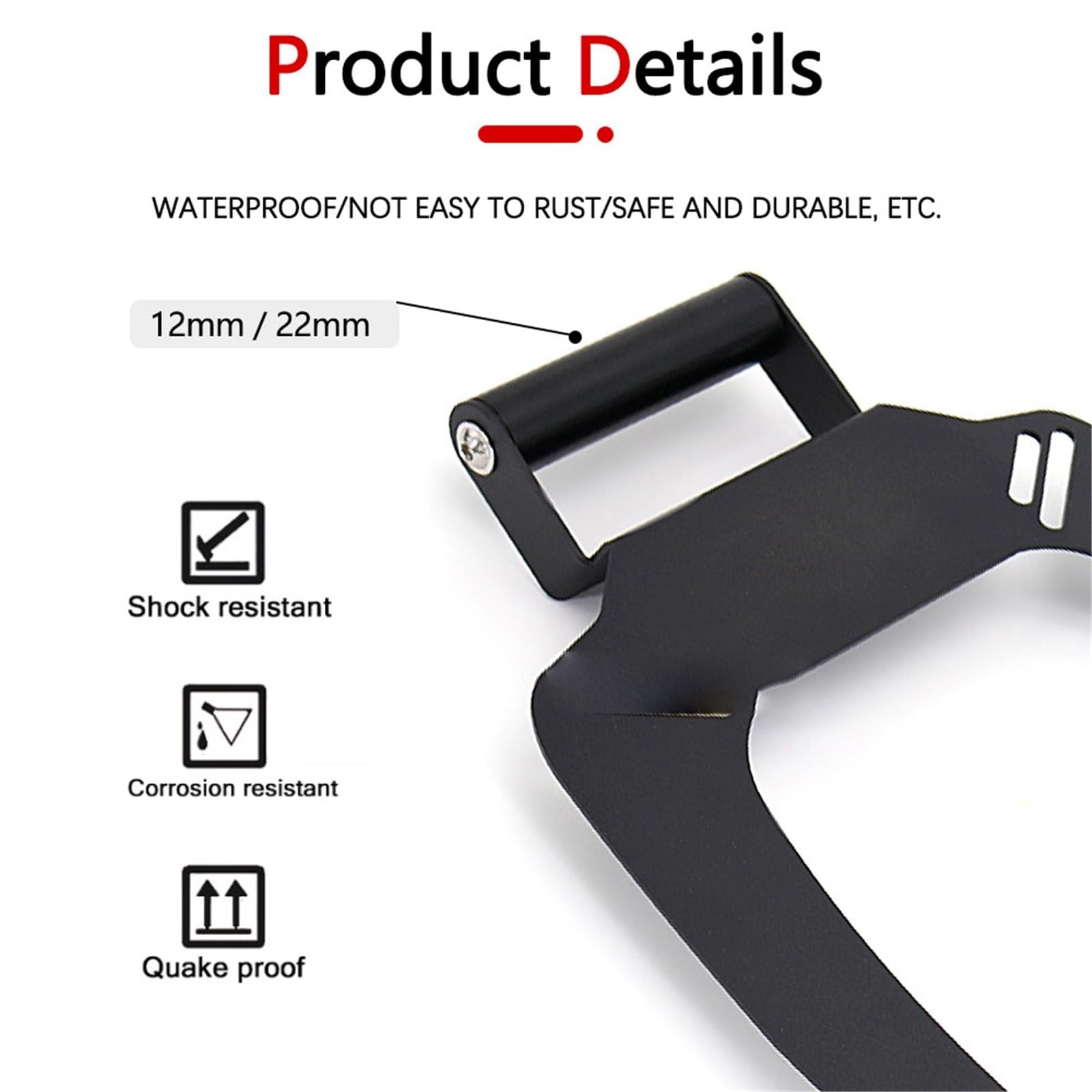 Support De Plaque Adaptateur pour GPS/Smartphone Navigation pour Moto pour Yamaha NMAX 155/125 (2015-2020)