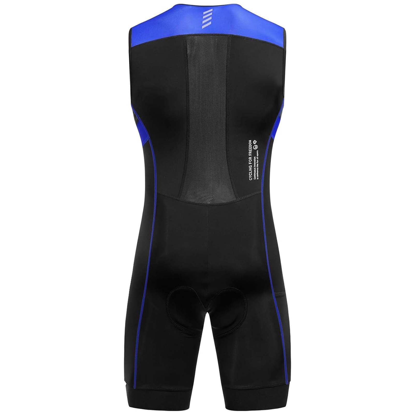 Santic Herren Triathlonanzug Gepolstert Einteiler Ärmellos Pro Triathlon-Anzug Rennsport Trisuit Kurzarm Radsportanzug für Radfahren Schwimmen Laufen