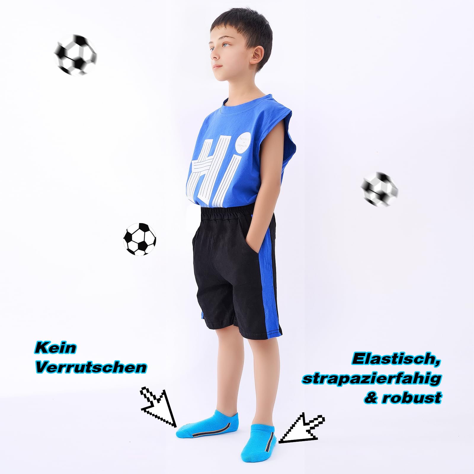 Cirorld Calcetines deportivos para niños 6 pares algodón fútbol coloridos