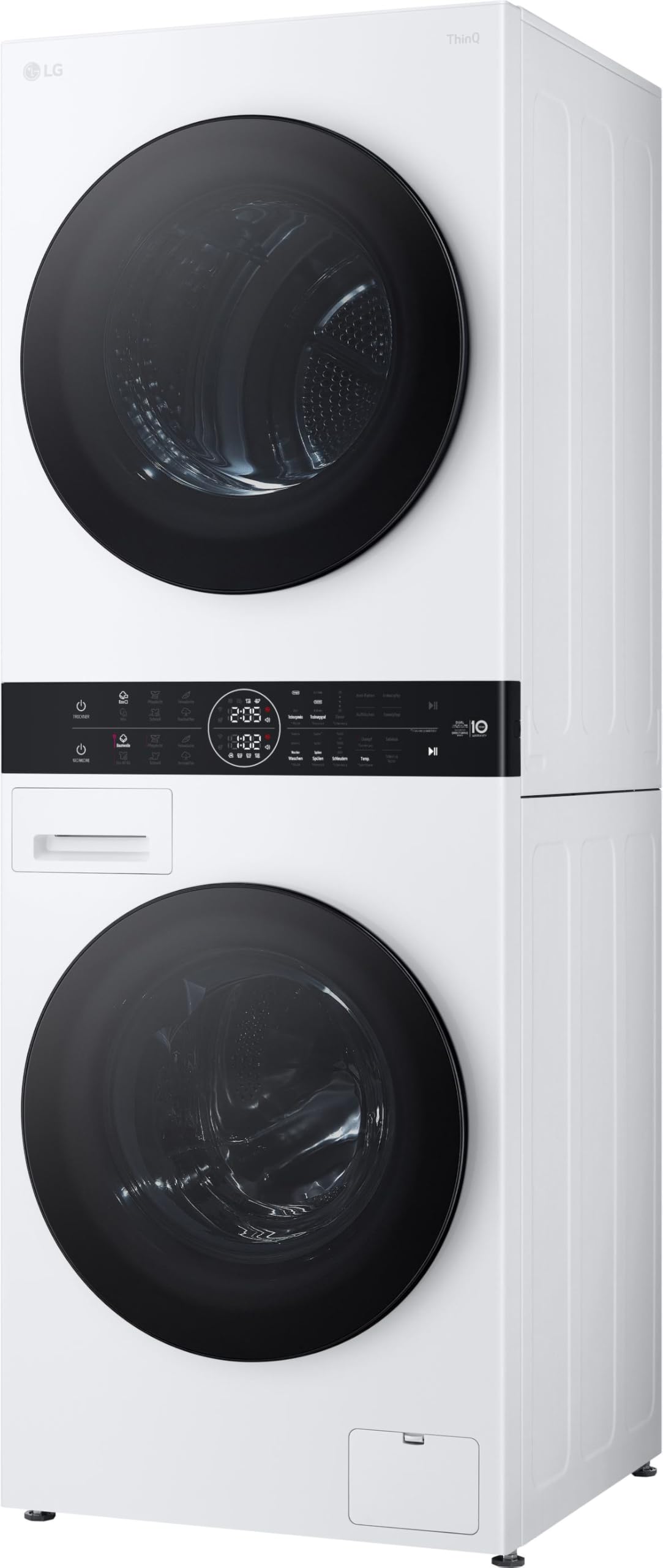 LG WT1210WWF WashTower, Waschmaschine (12 kg, EEK A-10%) und Trockner (10 kg, EEK C) mit One-Touch-Display, TurboWash 360°, AI DD, Dual Inverter Wärmepumpe, Weiß