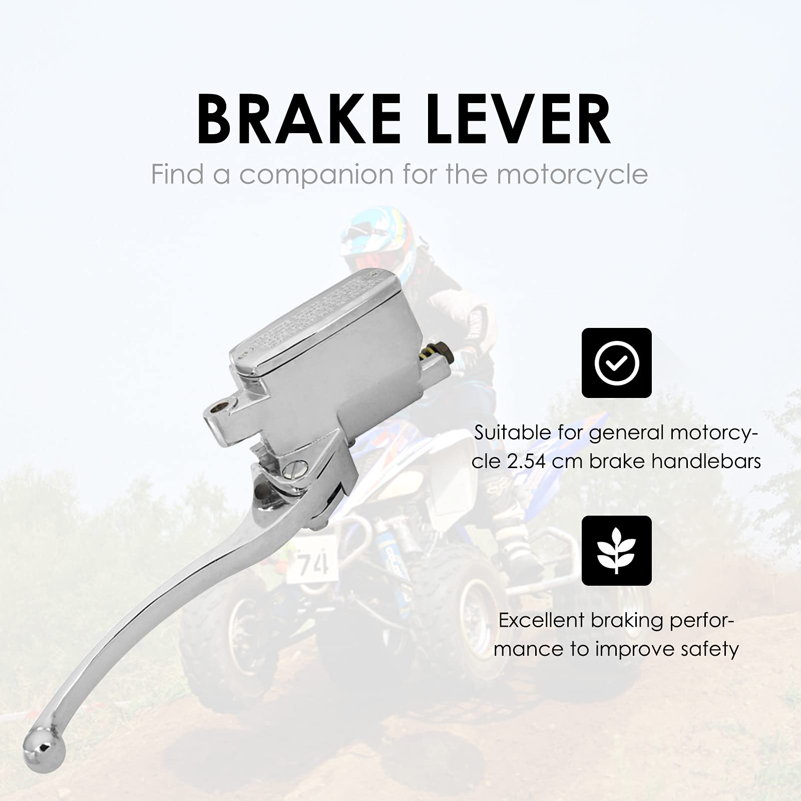Feiteplus 25 mm Chrom Motorrad ATV Lenker Bremse Hauptzylinder Kupplungshebel links & rechts Set