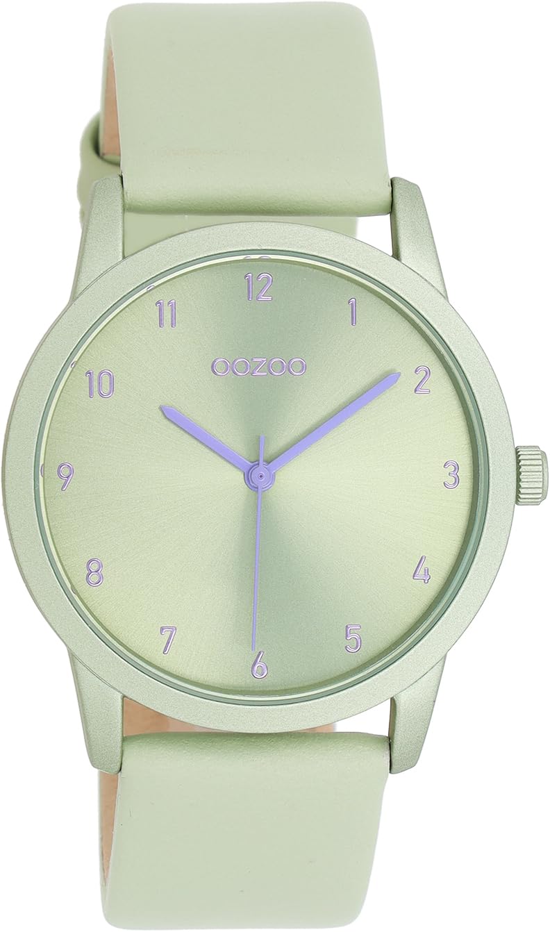Oozoo Montre femme avec bracelet en cuir 42 mm Colours of Unicolor