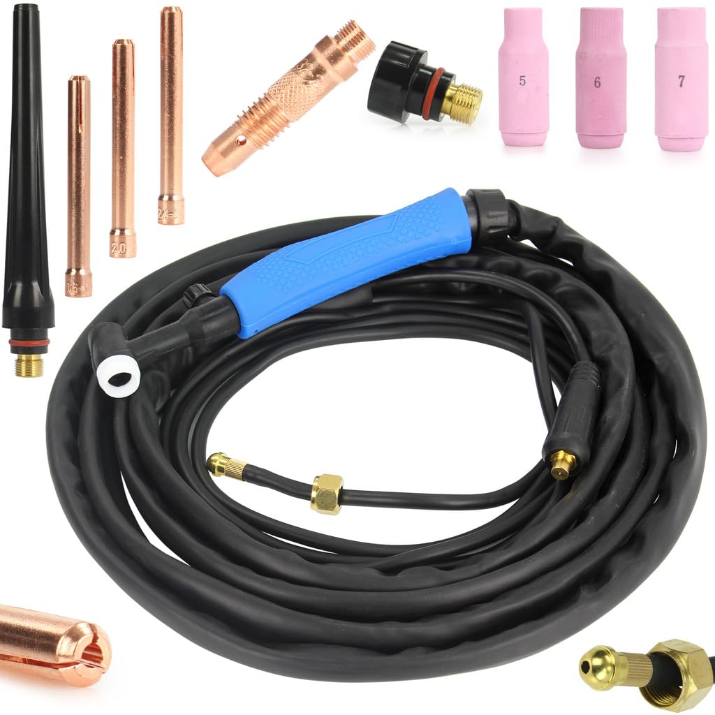 Palnik spawalniczy TIG LIFT | Szybkozłączka DINSE 10-25 mm² | Dysze 5-7 mm | Długość łączna okablowania 5 m