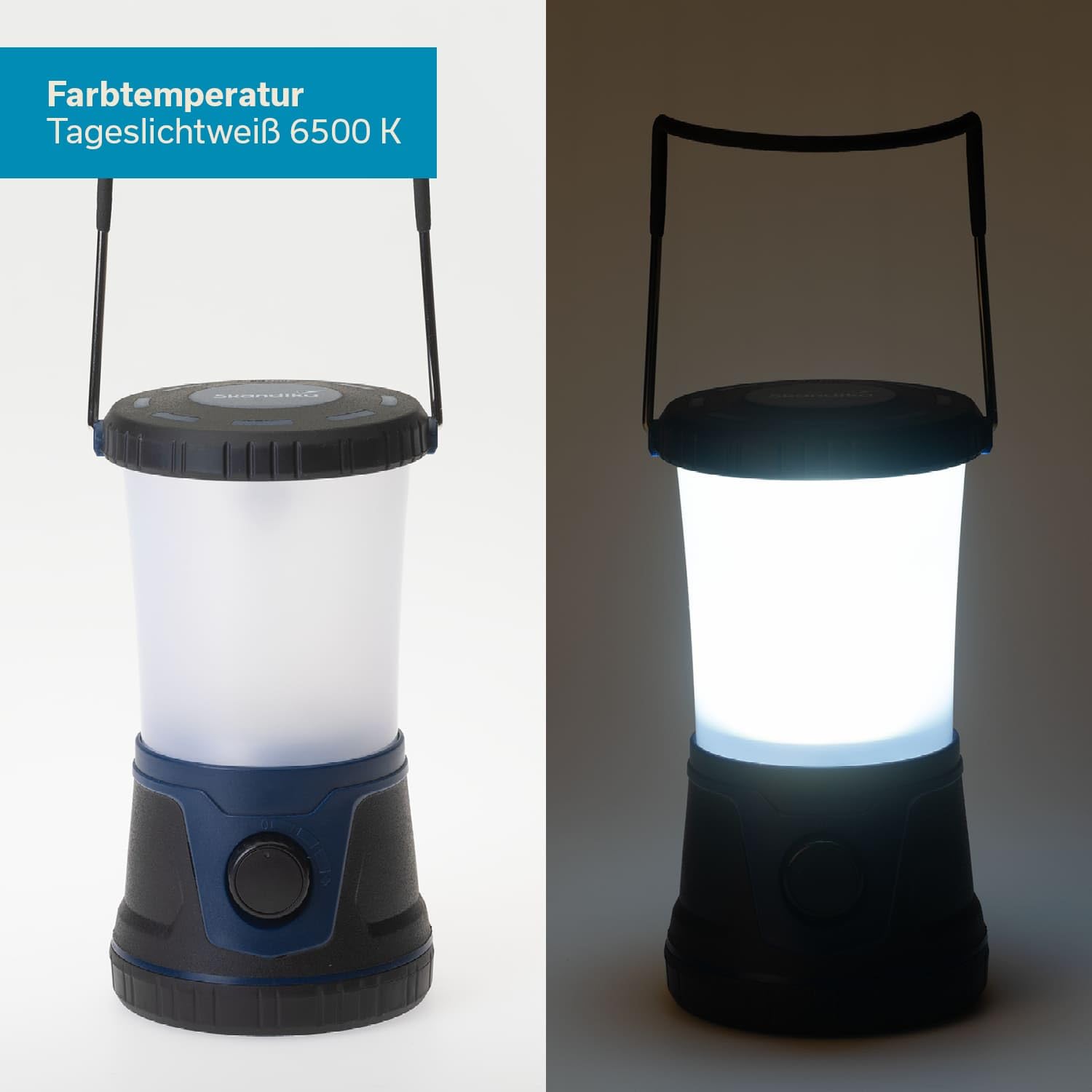 Skandika Lampada da campeggio Talvik | Lampada LED, 1500 lumen, ricaricabile, 4400 mAh, dimmerabile all'infinito, funzione power bank | Lampada per campeggio, outdoor, escursionismo