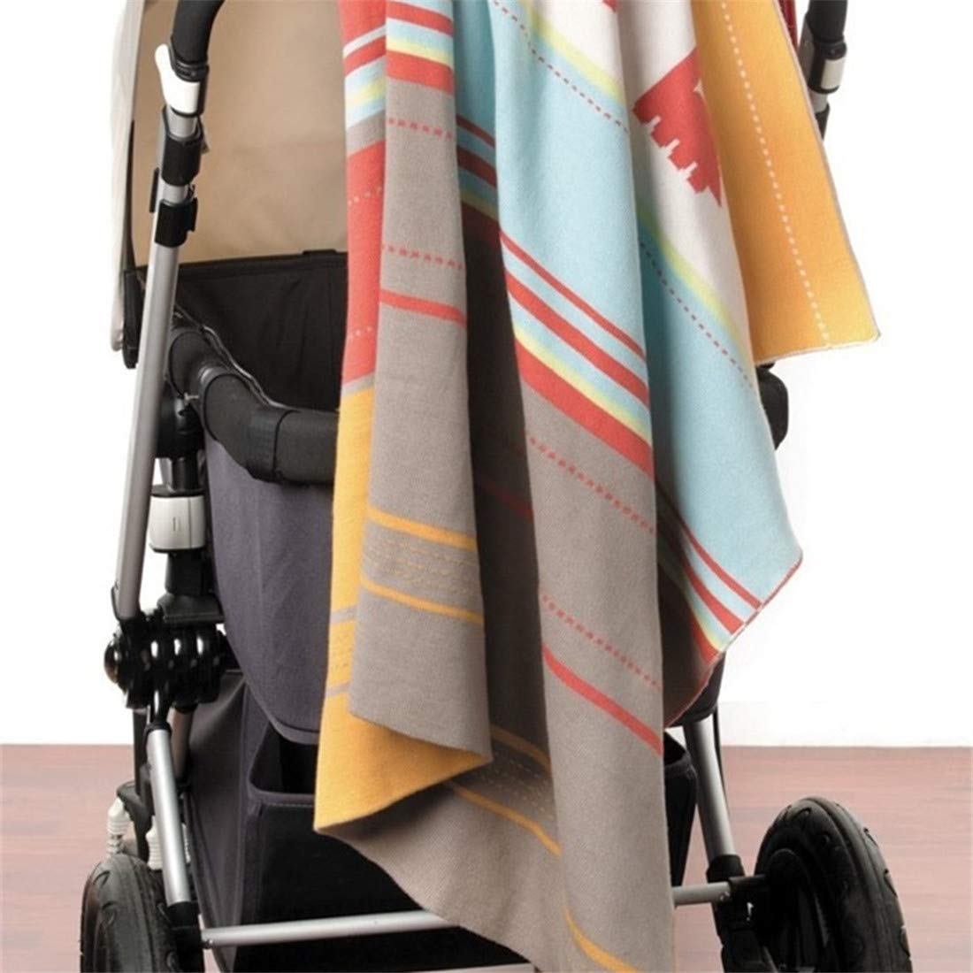 Odot Manta De Punto Para Bebé Recién Nacido, Suave Y Cálida Punto De Crochet Cobija Toalla De Cama Niños Swaddle Para Bebe Cuna, Cochecito Y Silla De Paseo (80x100cm,Rosado