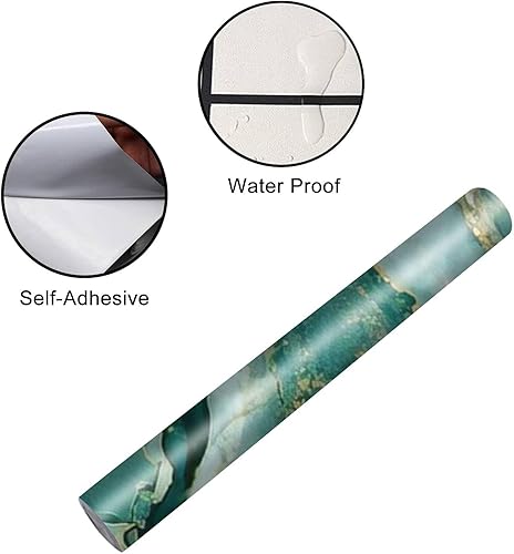 Miniatura 10 de Juego de envoltorios de vinilo autoadhesivos para refrigerador, tiras de hielo de malaquita, agua, alcohol, tinta, mural de puerta, adhesivo