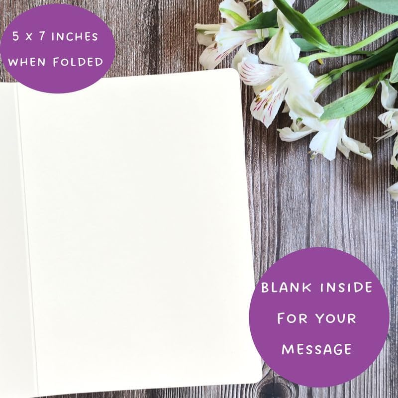 Whitman and Daughter Train Birthday Card - 1 Premium 5x7 Inch Railroad Locomotive Notecard - Blank Train Thank You Cards for All Occasions: Father's Day, Graduation, Railroad Retirement - 1118 - Image 3