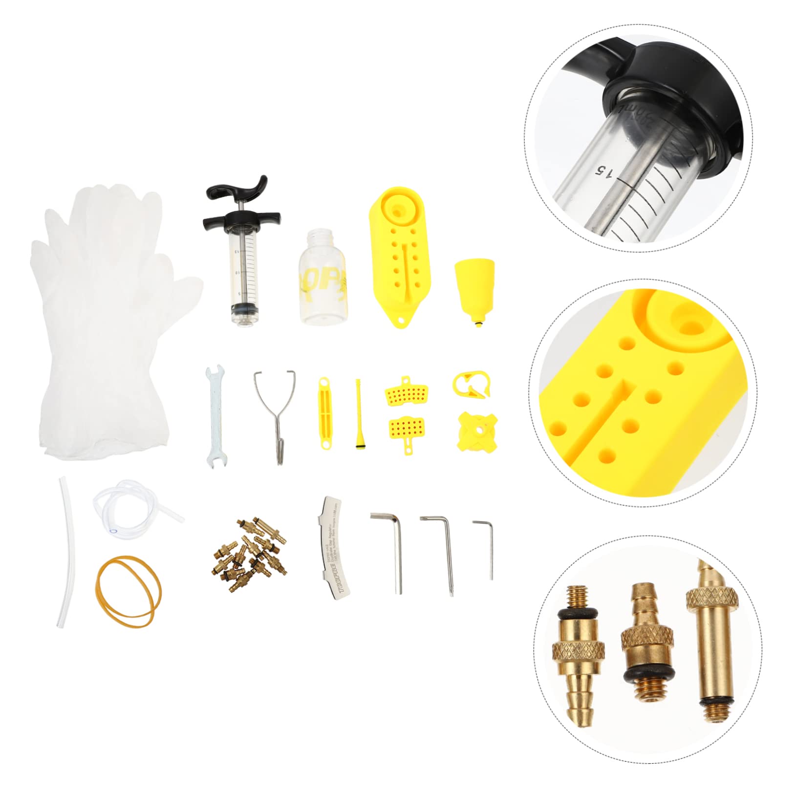 TOYANDONA 1 Set Kit Riparazione Freni Discali Idraulici per Bici Strumenti Oiling con Olio e Accessori Compatibili Manutenzione Facile per Ciclisti e Professionisti