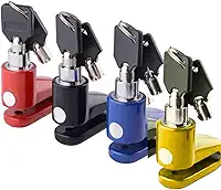 Cadeado Trava de Disco Universal para Moto e Bicicleta Antifurto – Segurança para Freio a Disco – com Trava Reforçada - Compacto e Resistente em Alumínio com 2 Chaves - Lene (Cadeado Preto)
