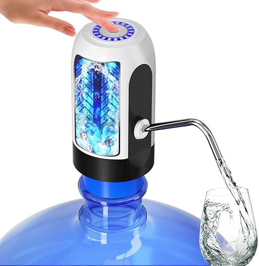 Pompe à bouteille d'eau, distributeur de bouteille d'eau de 18 litres avec chargement USB, pompe